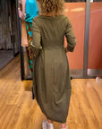 Round Neck 2/3 Sleeve Dress