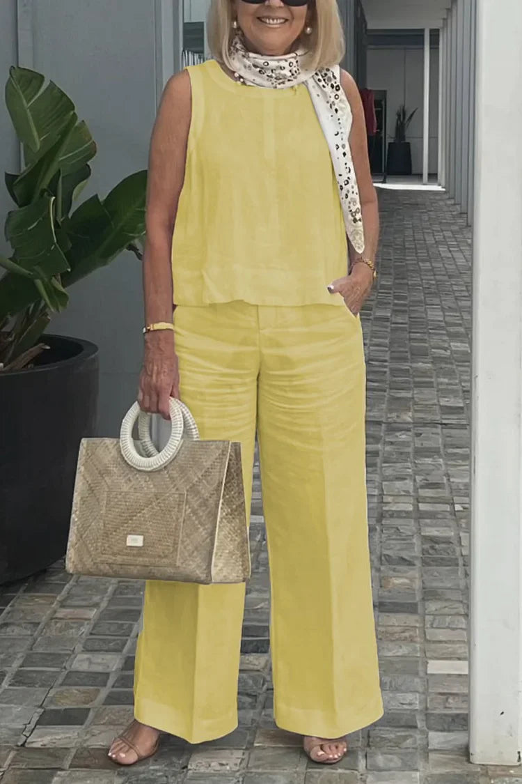 Elegant Sleeveless Two-Piece Set