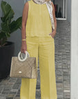 Elegant Sleeveless Two-Piece Set
