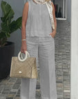 Elegant Sleeveless Two-Piece Set