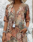 Trendy Summer Dress with Delicate Leopard Lace