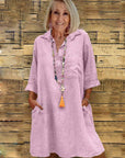 Sleeve Blouse Collar Dress