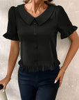 Elegant Short Sleeve Blouse