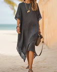 Asymmetrical Lace-Paneled Dress