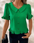 Elegant Short Sleeve Blouse