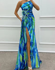 Chic Vibrant Patterned Maxi Dress