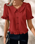 Elegant Short Sleeve Blouse