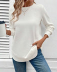 O-Neck Long Sleeve Daily Wear Shirt