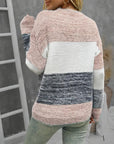 Fashionable Contrasting Color Sweater