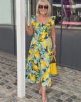 Lemon Print Tunic Dress with Relaxed Fit