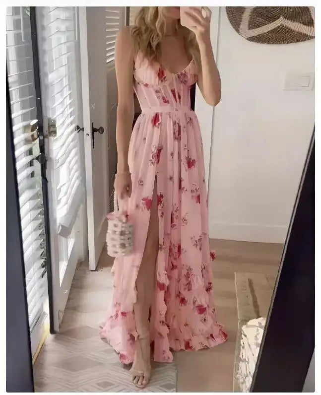 Vintage-Inspired Elegant Floral Dress