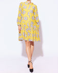 Printed Loose Pleated Dress