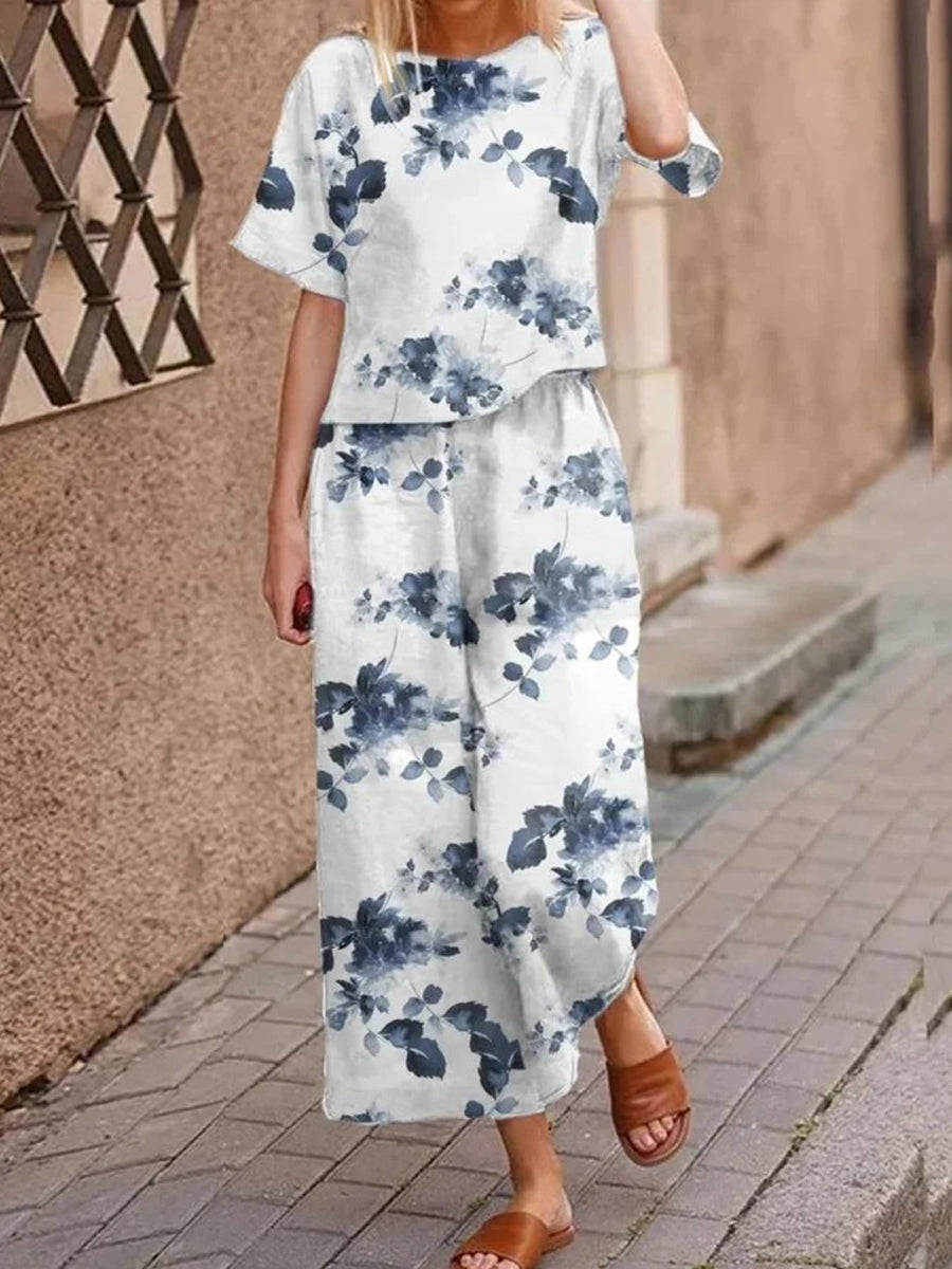 Printed Loose Women Two Piece-Set