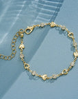 Chic Love Bracelet with Graceful Heart Accent