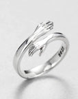Minimalist Silver Cuddle Band Ring