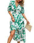 Graceful Flared Midi Dress with Tailored Fit