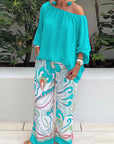 Fashion Print Loose Casual Two Piece-set