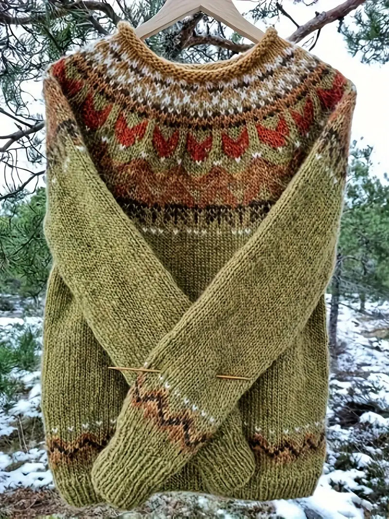 Traditional Icelandic Knit Lopapeysa Sweater