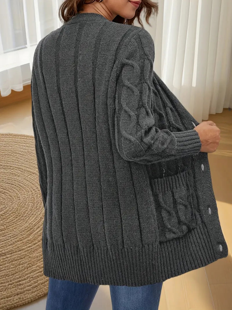 Elegant Women's V-Neck Cardigan
