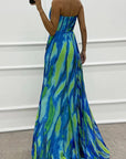 Chic Vibrant Patterned Maxi Dress