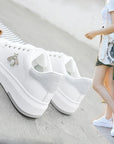 Fashionable PU Leather Platform Shoes