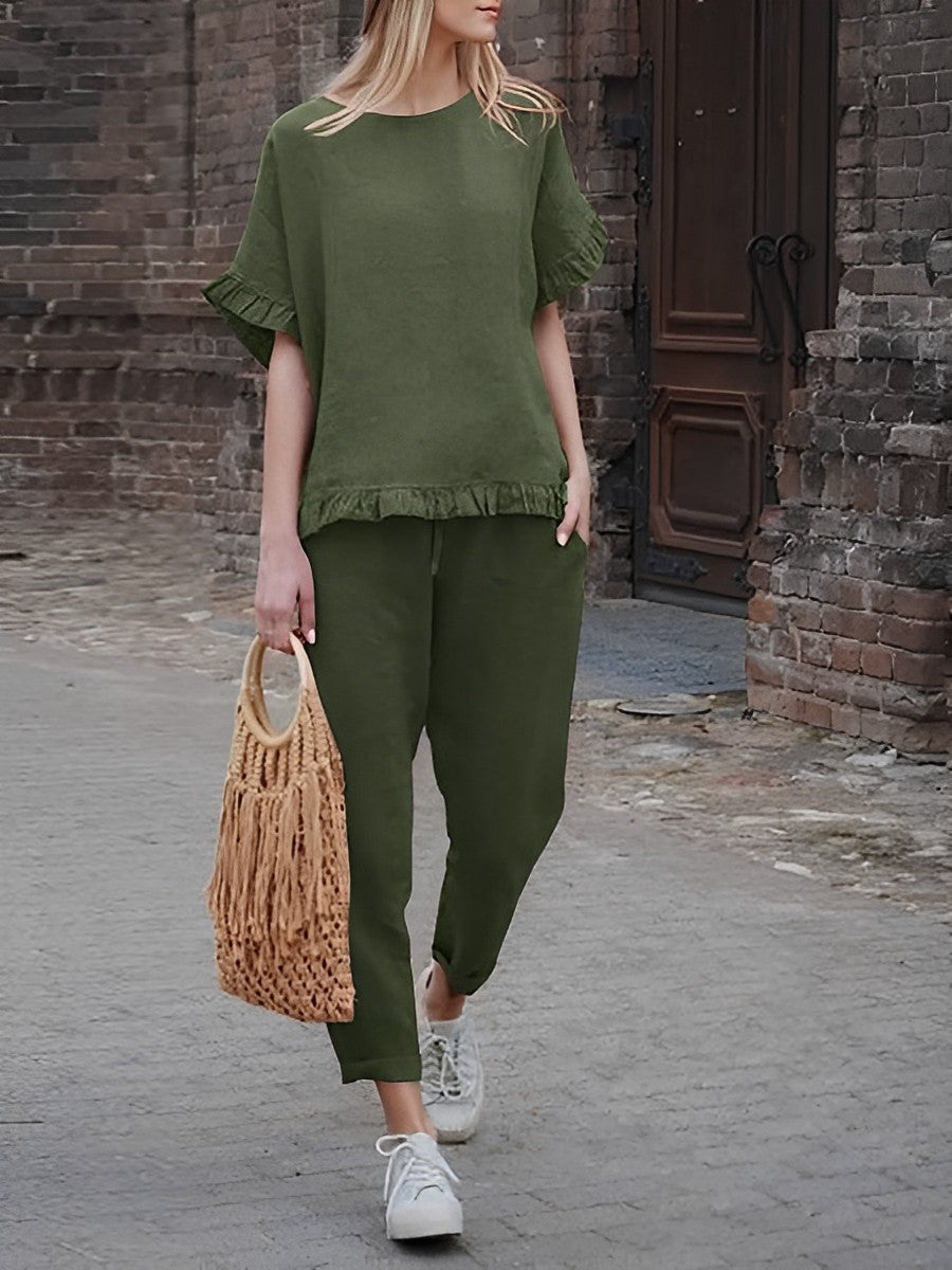 Casual Long-Sleeved Two-Piece Set