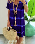 Tie-Dye Short-Sleeved Dress