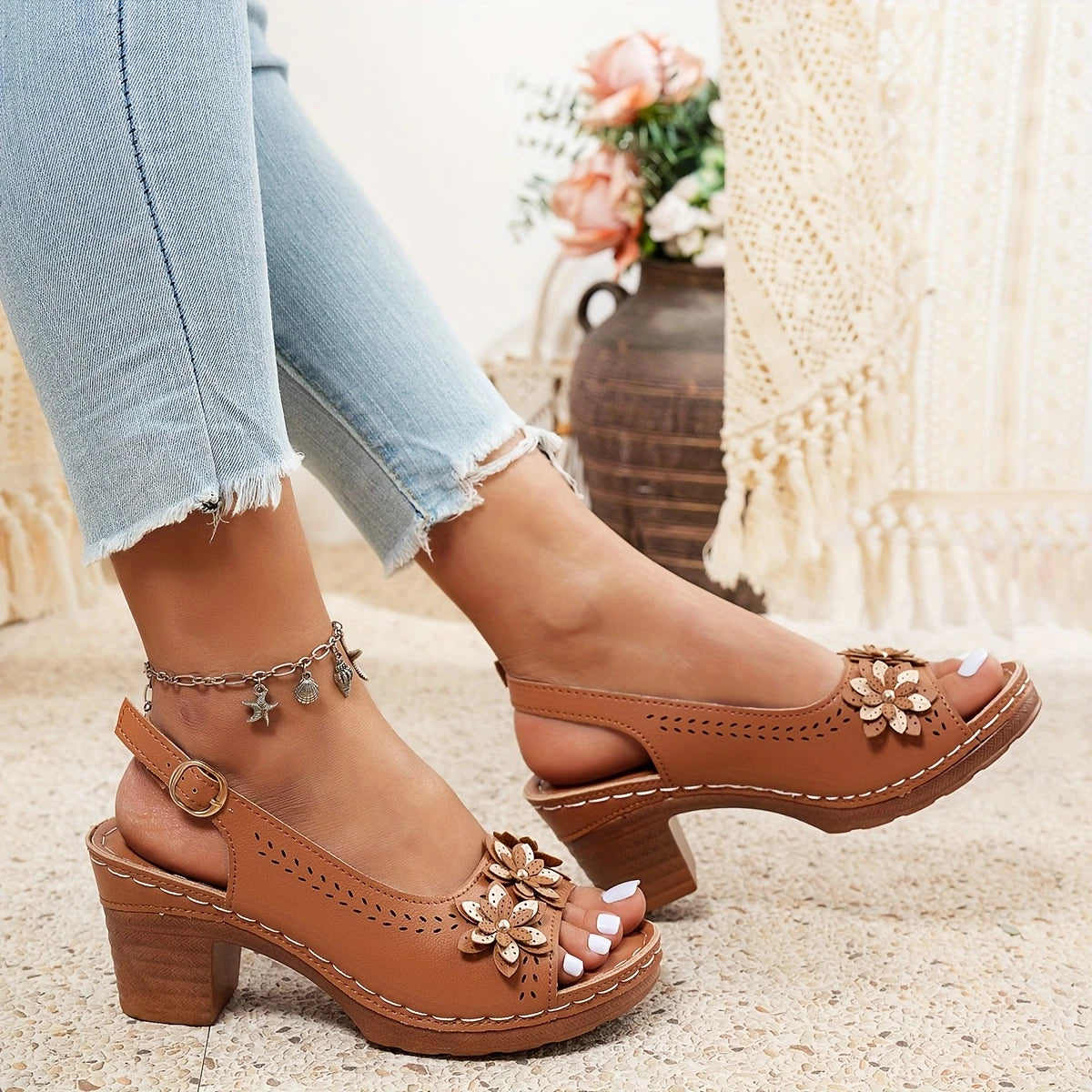 Stylish Stiletto Heel Sandals