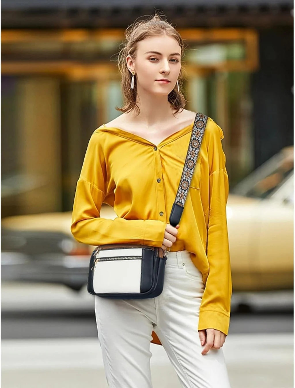 Refined Leather Shoulder Bag