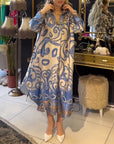 Loose and elegant printed dress