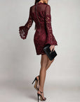 Bell Sleeve Lace Hip Dress