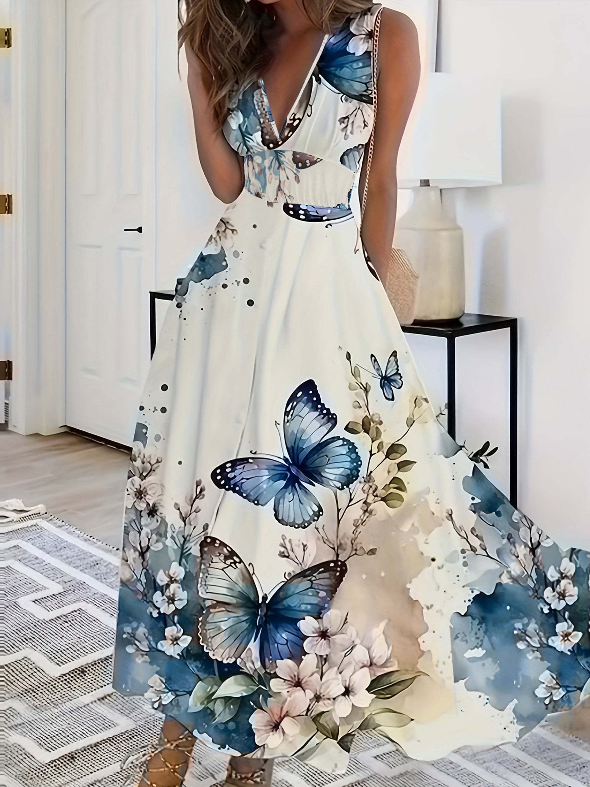 Boho Style Sleeveless Long Dress
