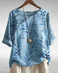 Casual Relaxed Floral Women's Blouse