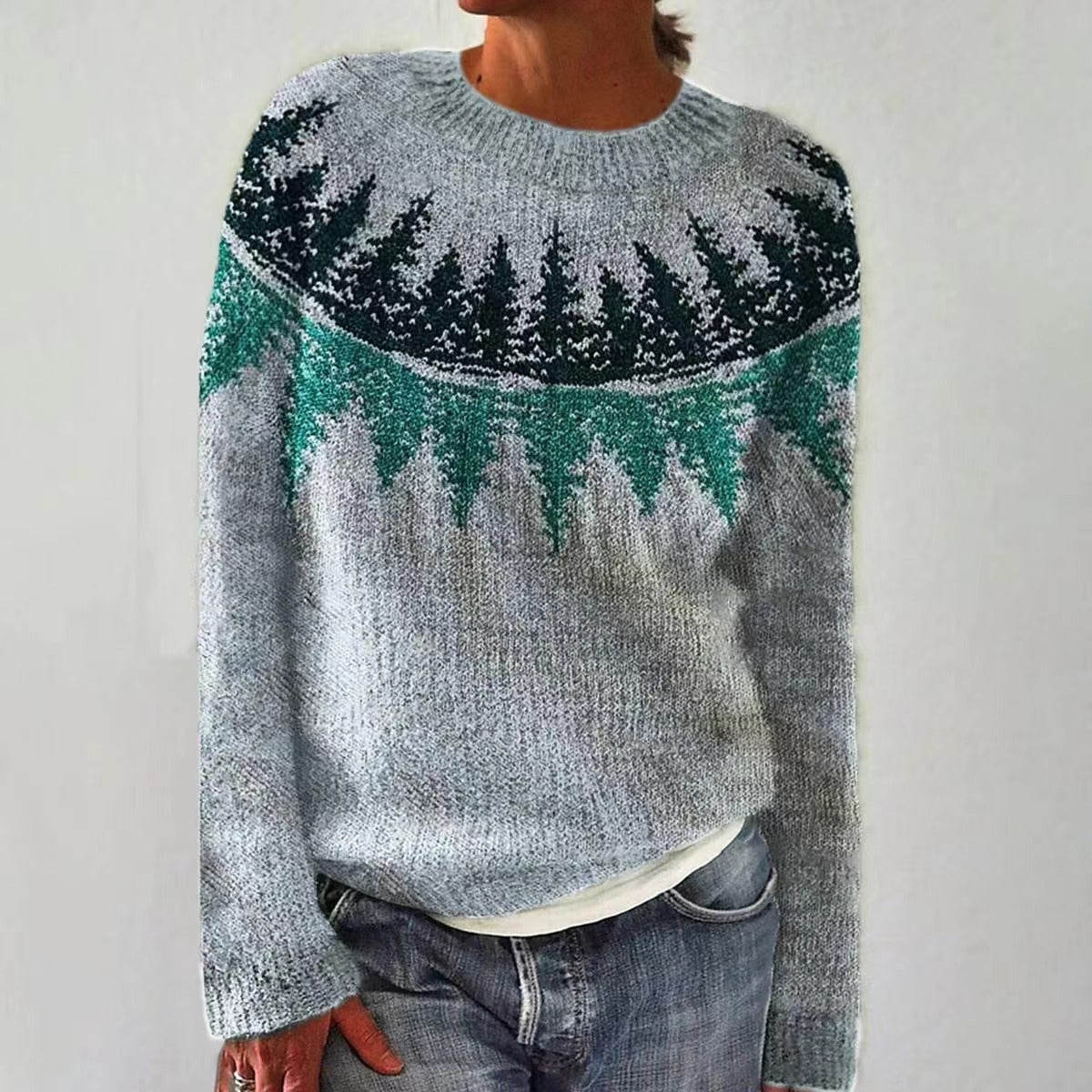 Sweater with geo print Trendy