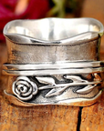 Antique Silver Flower Statement Ring