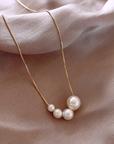 Necklace With Golden Freshwater Pearls