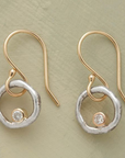 Vintage Gold & Silver Zirconia Earrings