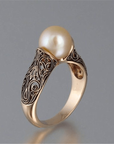Vintage Pearl & Diamond Ring