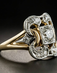 Gold-Plated Vintage Zirconia Ring