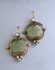 Cultured Green Pearl Earrings