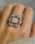 Gold-Plated Vintage Zirconia Ring