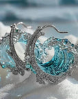 Ocean Inspired Wave Earrings