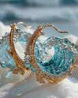 Ocean Inspired Wave Earrings