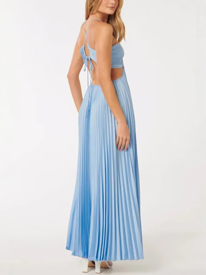 Summer Glow Halter Maxi Dress
