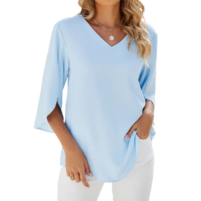Modern V Neck Blouse Design