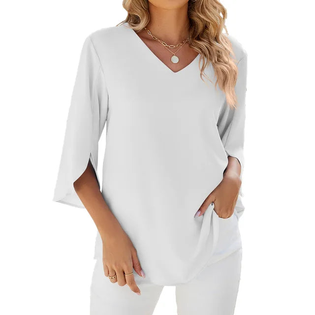 Modern V Neck Blouse Design
