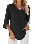 Modern V Neck Blouse Design