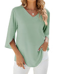 Modern V Neck Blouse Design