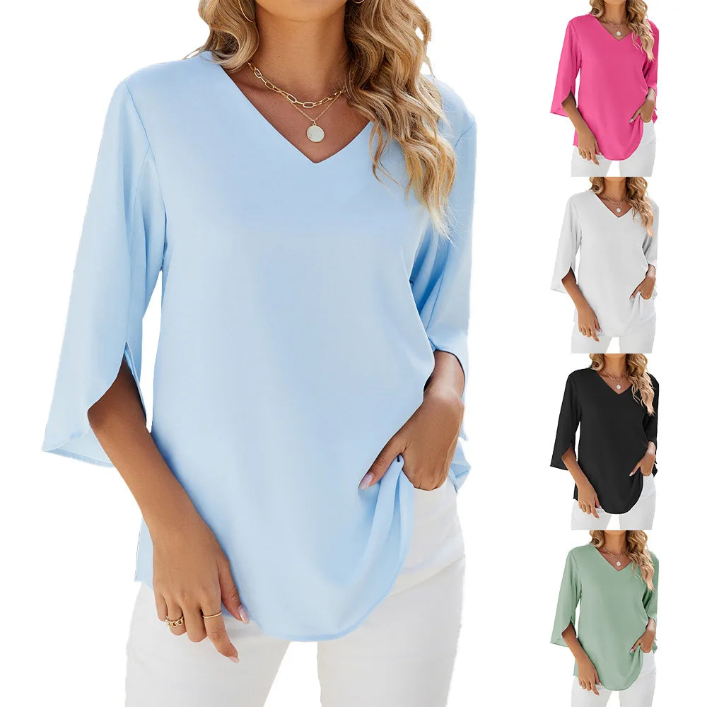 Modern V Neck Blouse Design