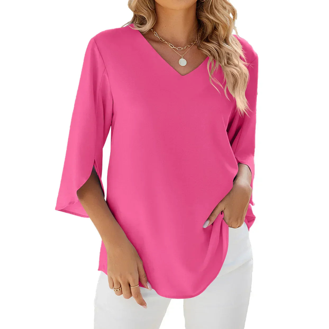 Modern V Neck Blouse Design